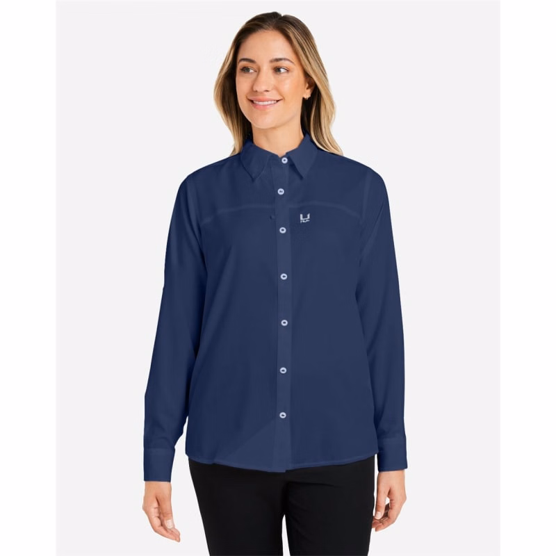 HUK Women's Tide Point Long Sleeve Shirt - H615006