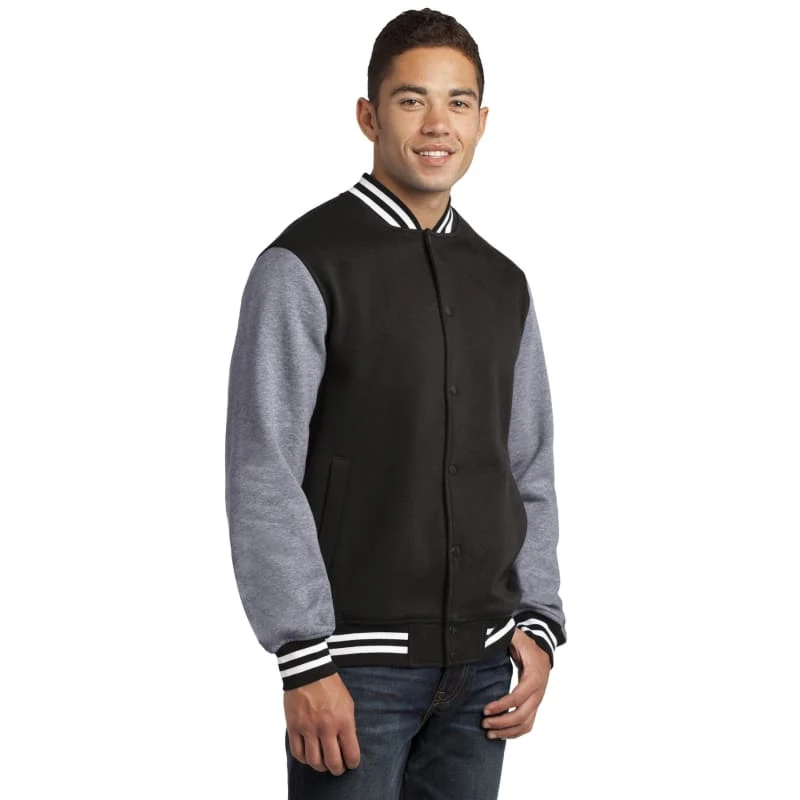 Sport-Tek Fleece Letterman Jacket. 1