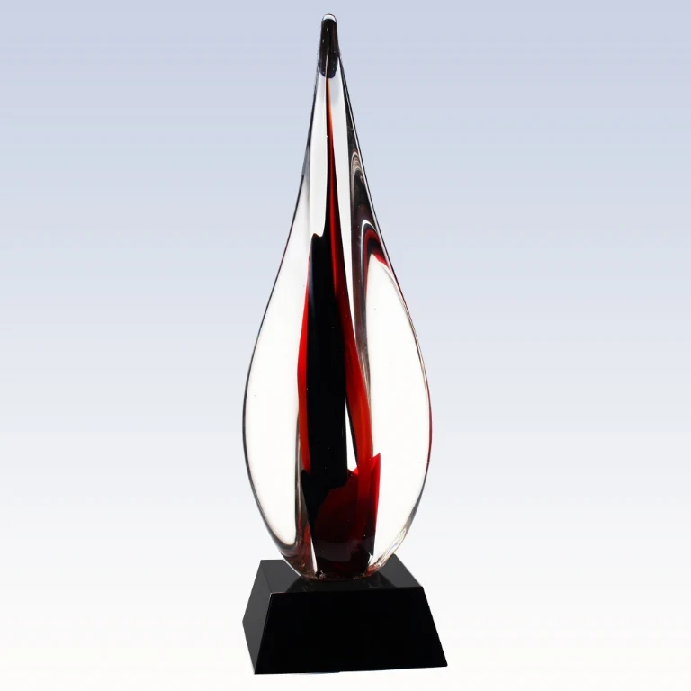 Black Contemporary Award w/Black Crystal Base Award 1