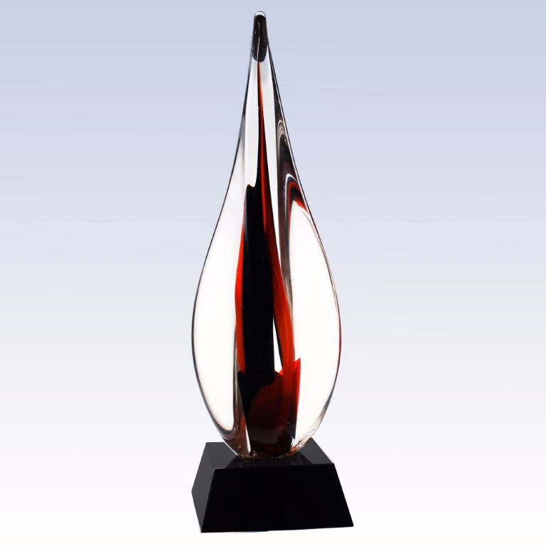 Black Contemporary Award w/Black Crystal Base Award