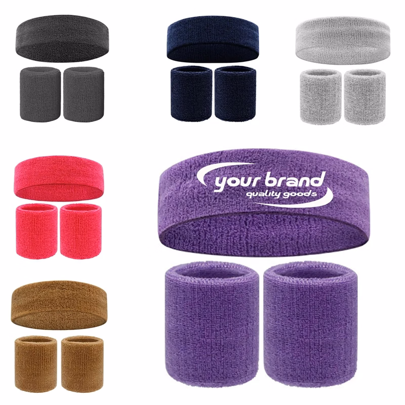 3-Piece Sports Sweatband Set Includes Headband/Wristband