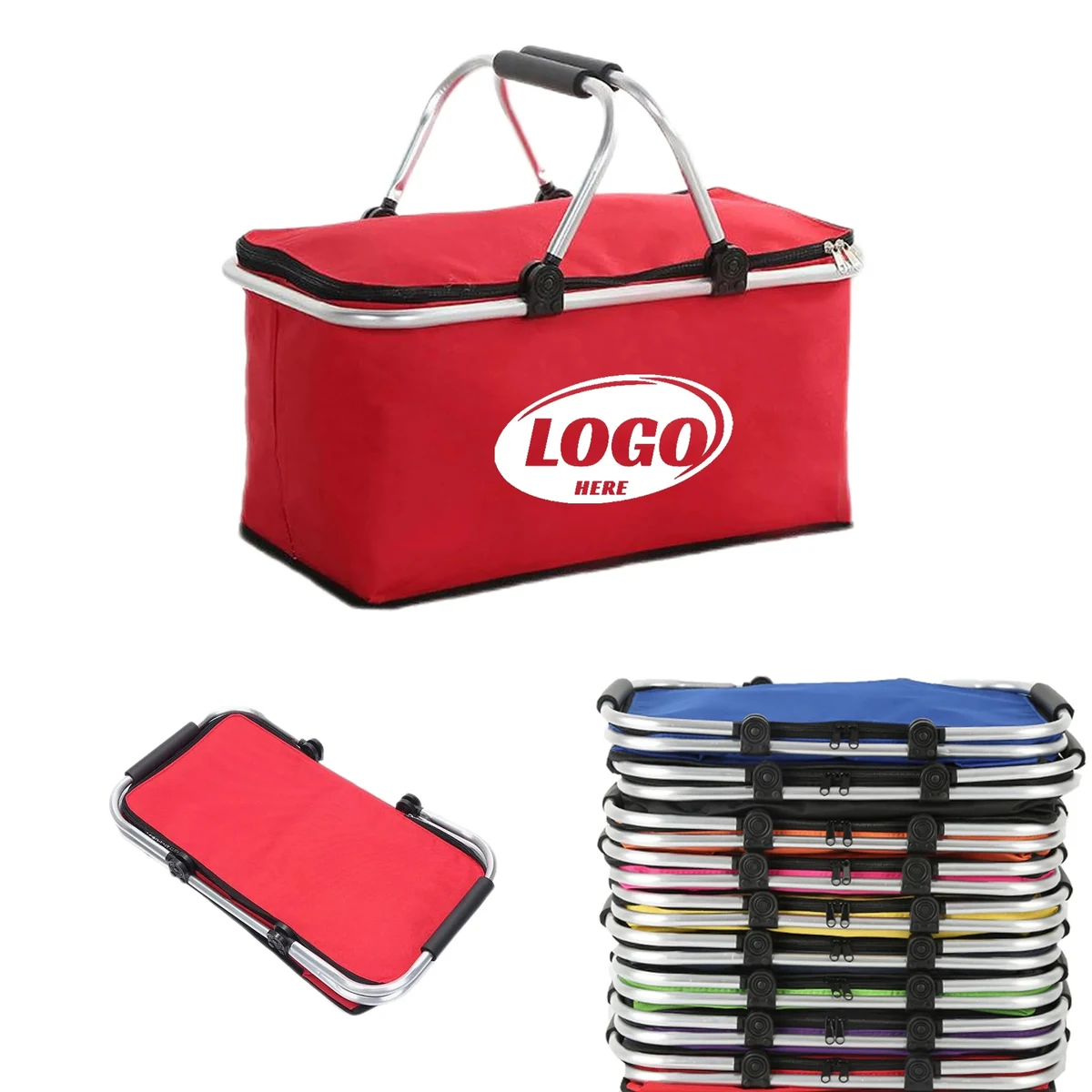 Folding Fabric Shopping/Picnic Basket 1