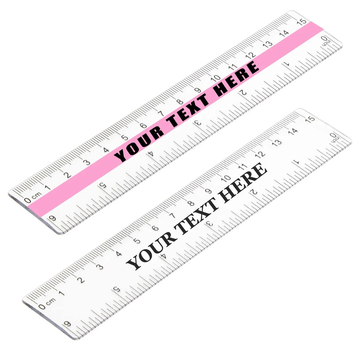 6 inch Plastic Transparent Straight Ruler 1