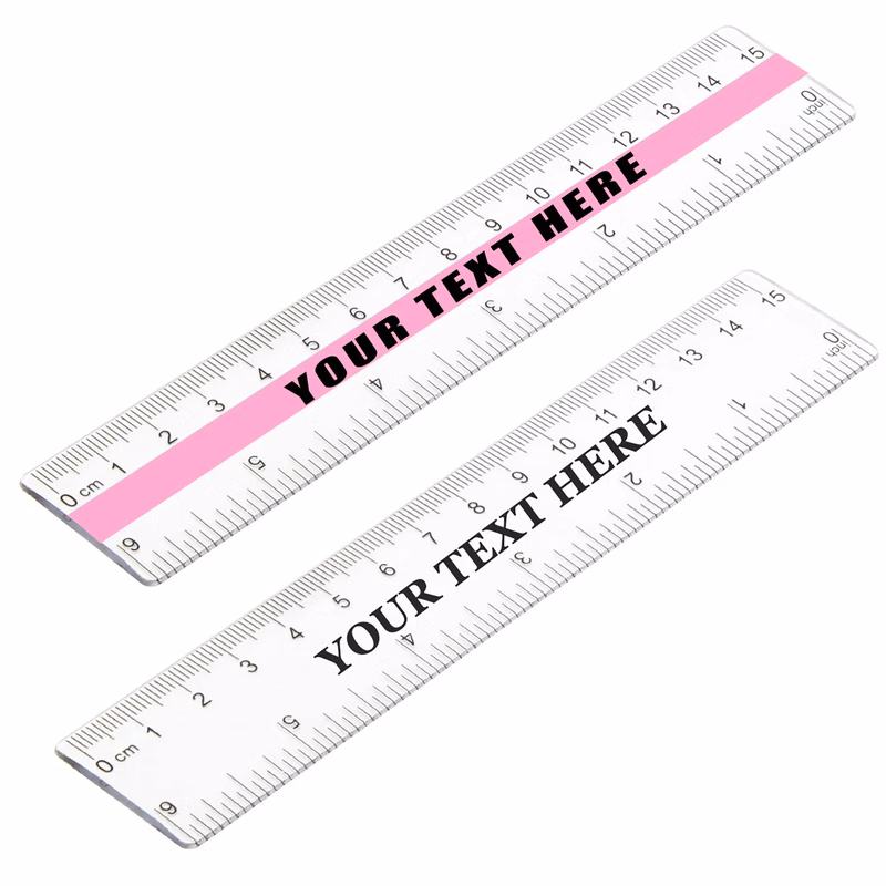 6 inch Plastic Transparent Straight Ruler