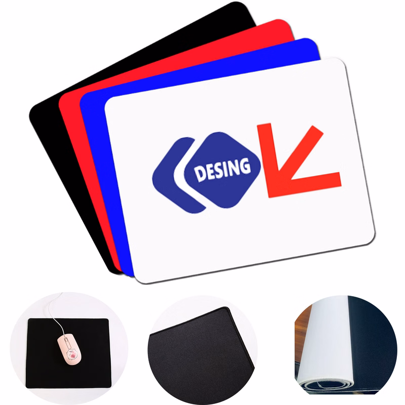Washable Square Mouse Pad With Stitched Edge Premium Texture