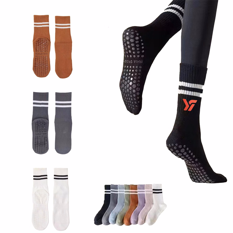 Long Non Slip Socks for Yoga Pilates