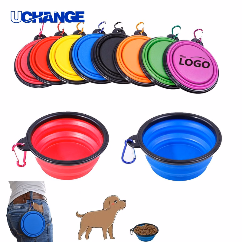 Collapsible Dog Bowl Dish For Outdoors
