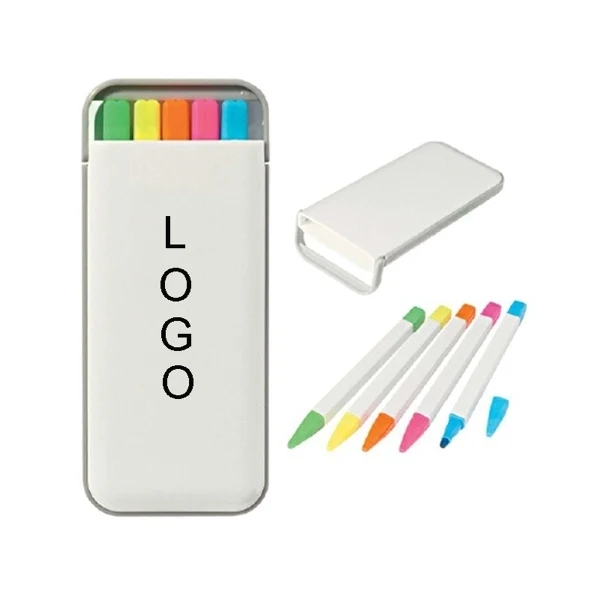 Fluorescent Pen 5 Pieces Highlighter Set 1