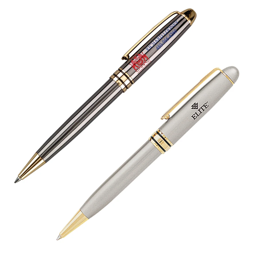 Danish-II Luxury Ballpoint Pen with Gold Accents 1