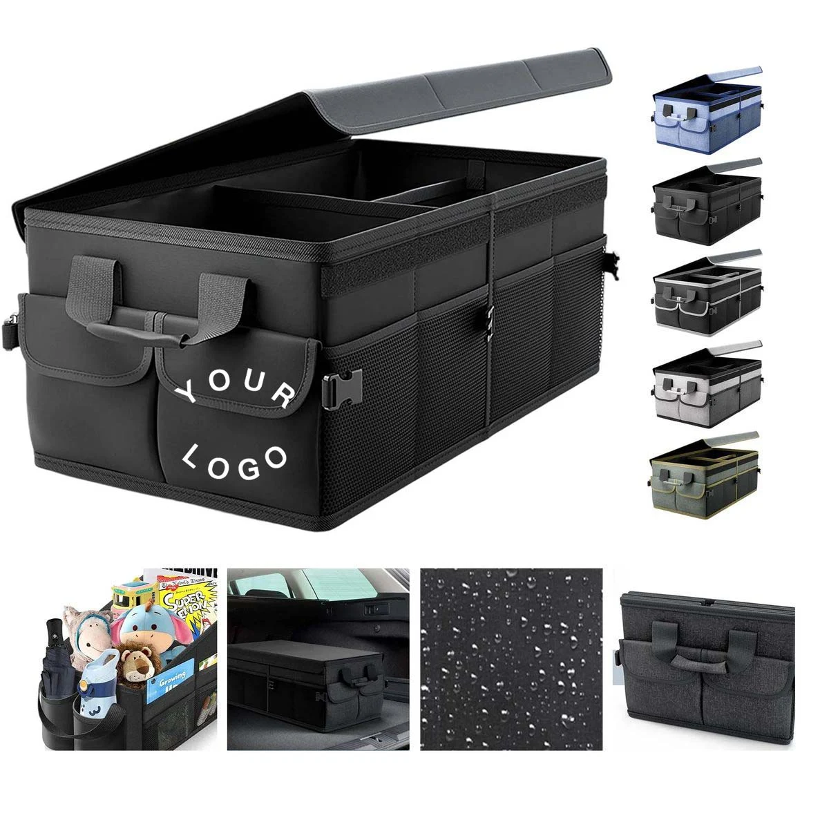 Durable Car Storage Box with Detachable Lid 1
