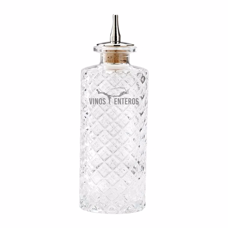 5oz. Glass Bitters Bottle Narrow Retro Design