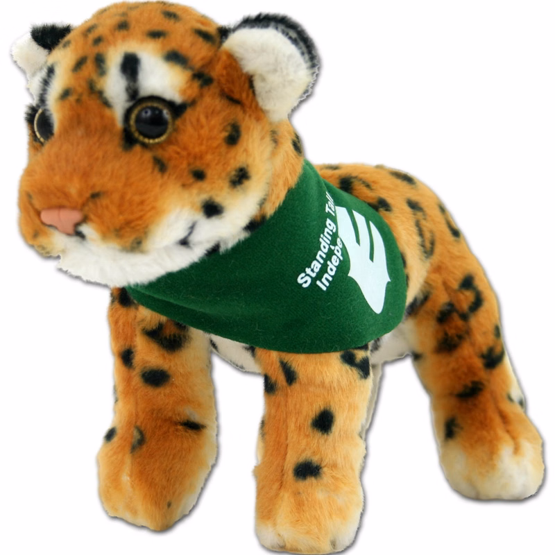 8" Jungle Animals Standing Brown Leopard