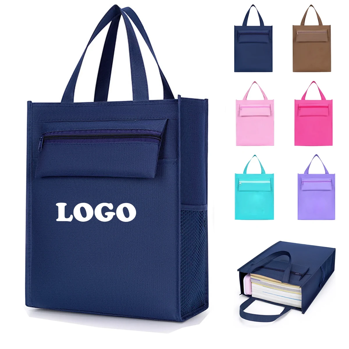 MOQ 20 Large Capacity Oxford Cloth File Tote Bag Organizer 1