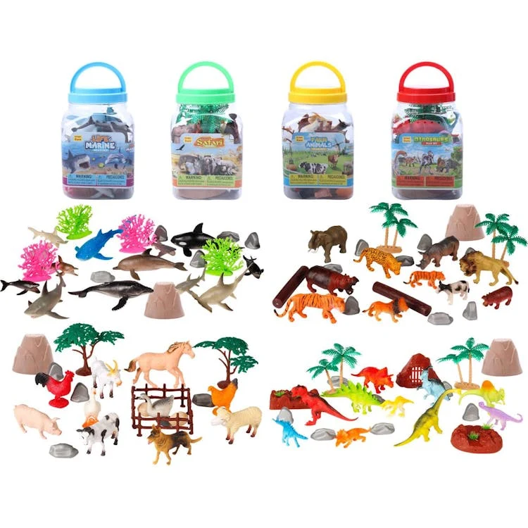 Toy Animal Playsets Four Assorted - 22 Pieces 1