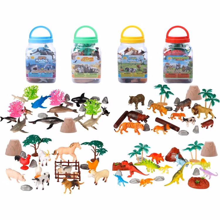 Toy Animal Playsets Four Assorted - 22 Pieces