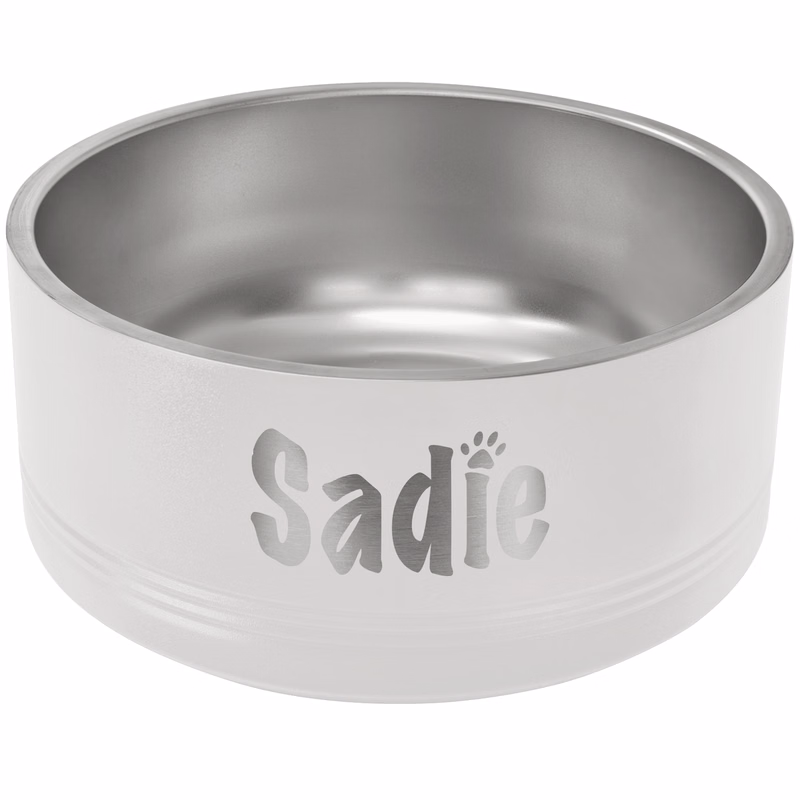 Polar Camel 64 oz. Large White Pet Bowl