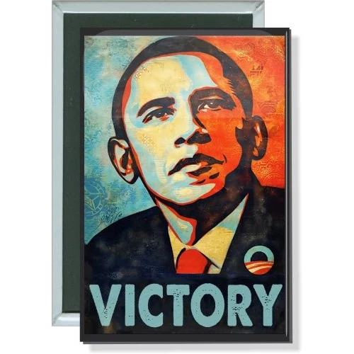 Obama, Victory, Political Button 1