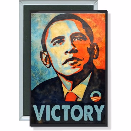 Obama, Victory, Political Button