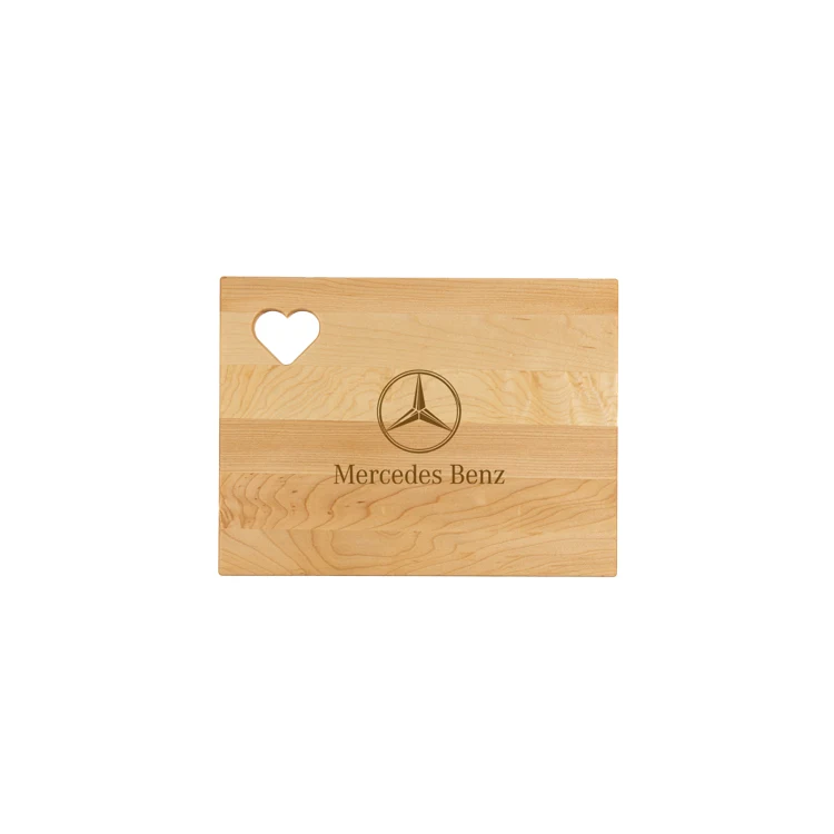 Small Maple Cutting Board with Heart Cutout 12"x9"x3/4" 1