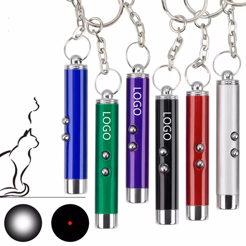 2 In 1 Mini Cat Toy Laser Pointer LED Light