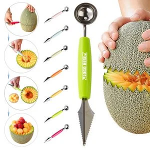 Dual Headed Salad Spoon With Carve Knife 1