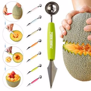 Dual Headed Salad Spoon With Carve Knife