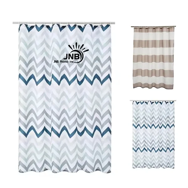 Digital Print Polyester Shower Curtain 1