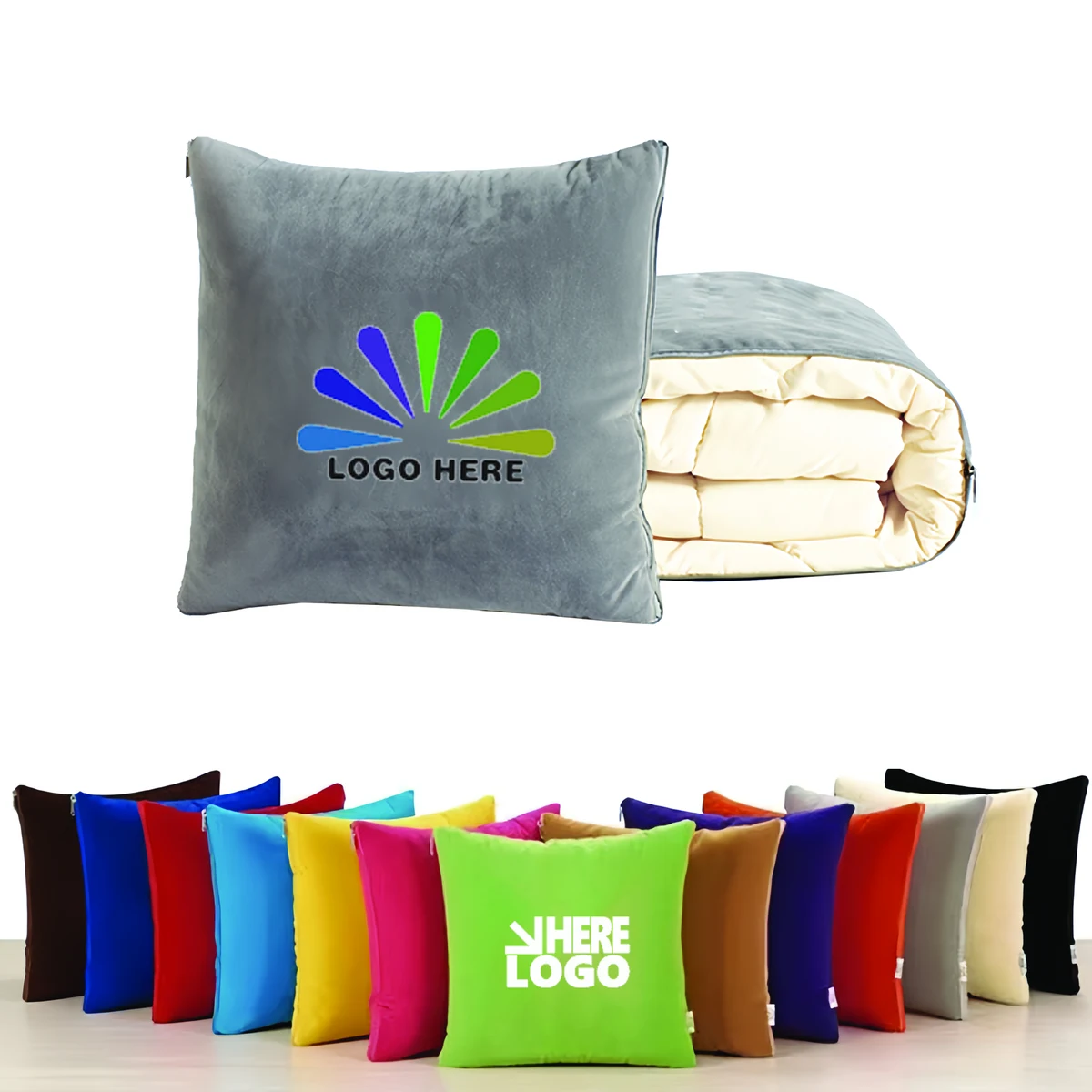 Full-Print Custom Cushion Blanket 1