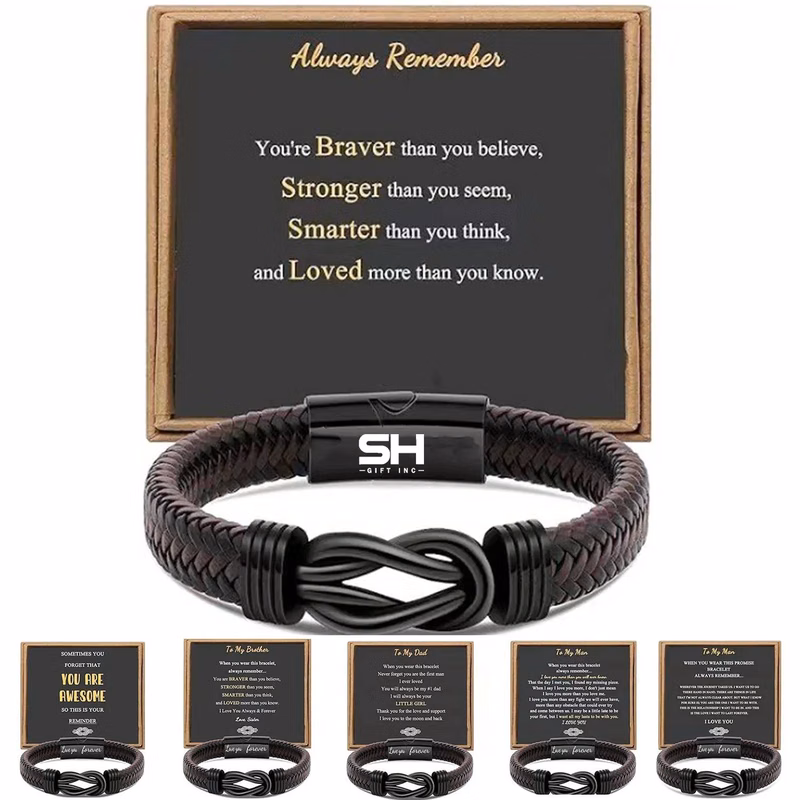 Handwoven Magnetic Buckle PU Leather Bracelet