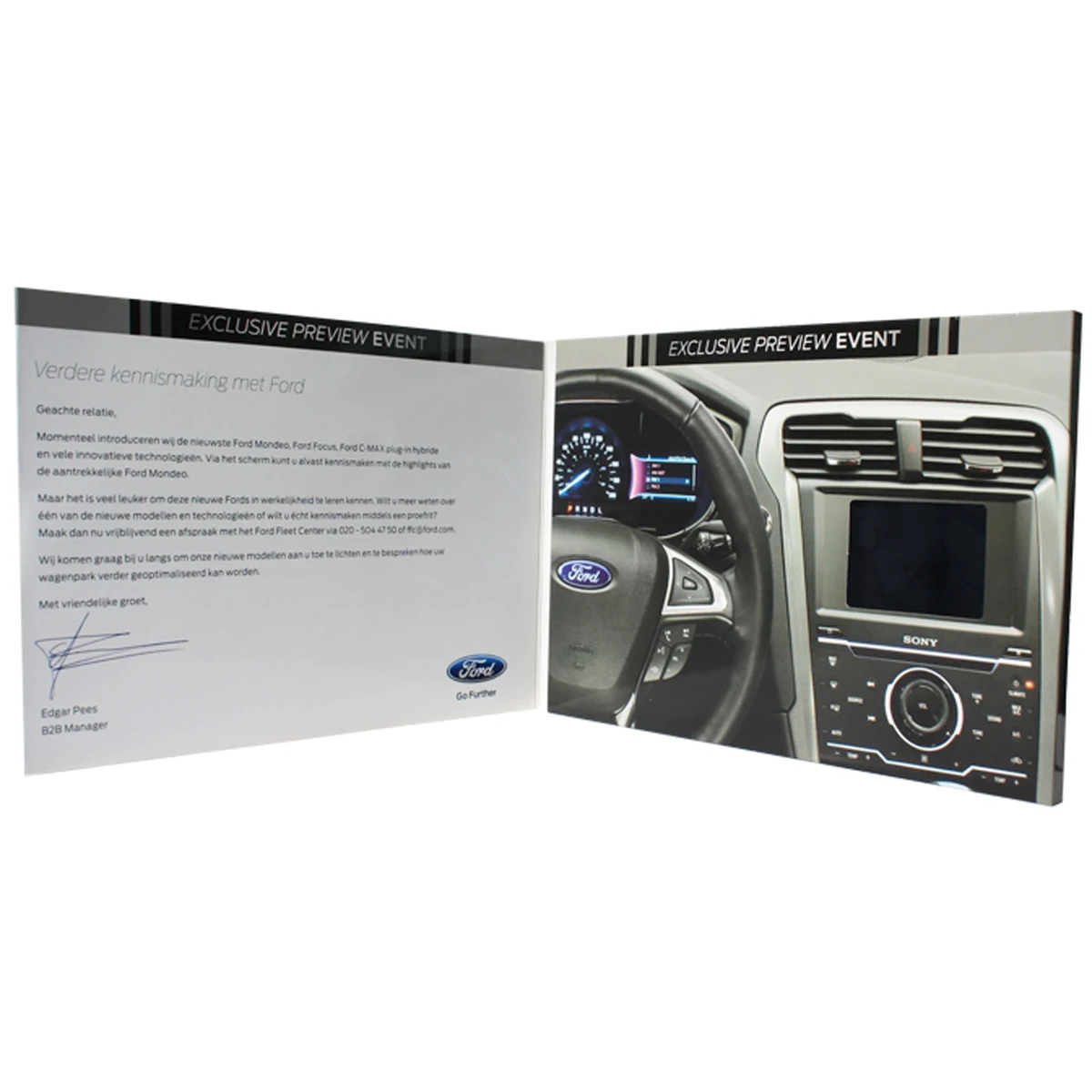 VidU 2.4" HD Video Mailer And Brochure With Full Color Printing - Custom Video Card 1