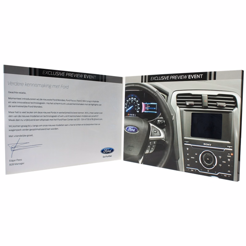 VidU 2.4" HD Video Mailer And Brochure With Full Color Printing - Custom Video Card