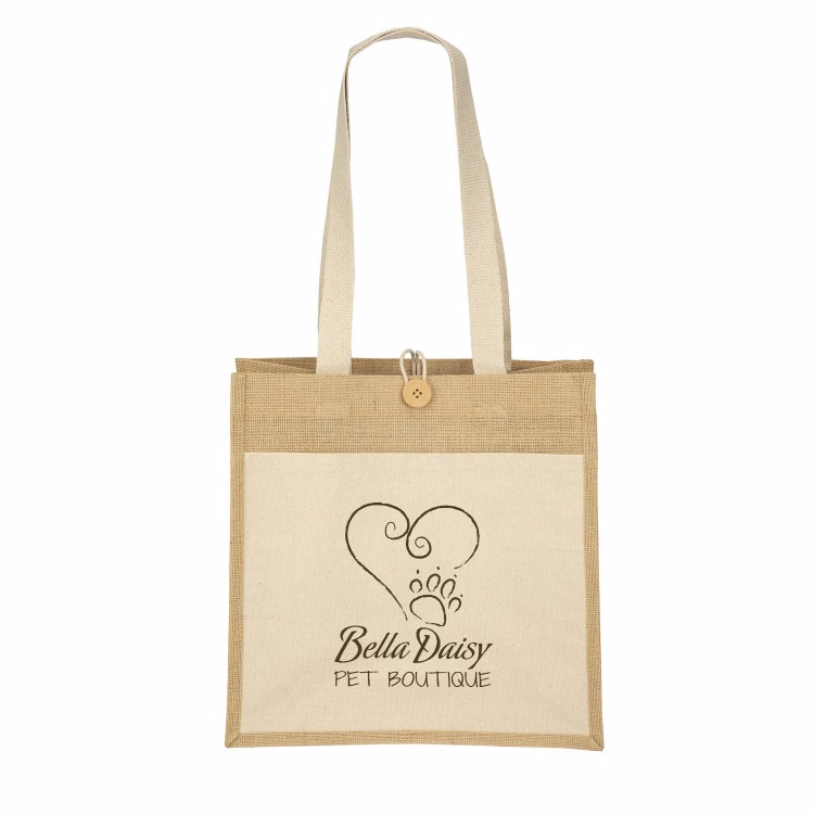 Izzy™- Jute Tote - Screen Print
