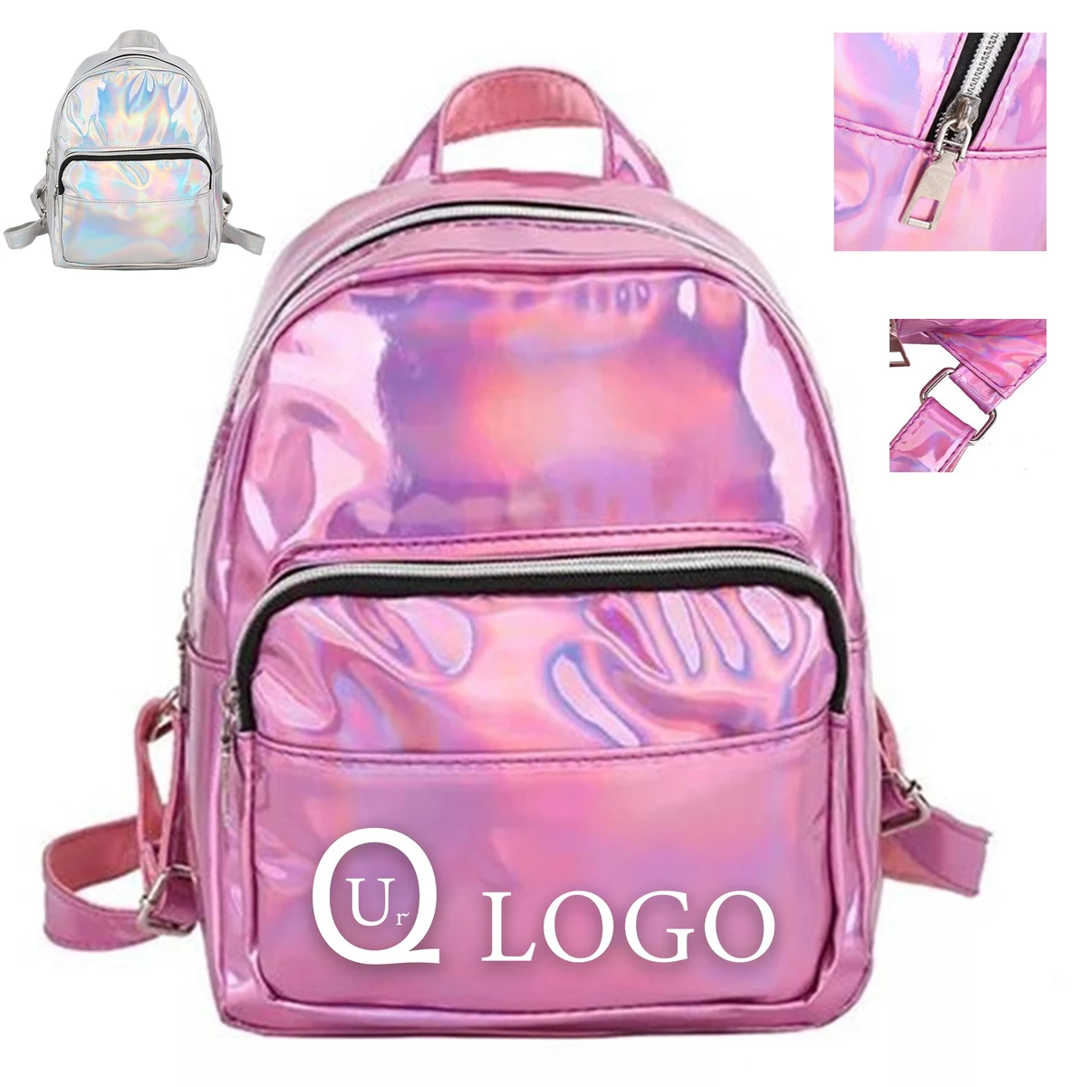Holographic Laser Leather Backpack 1