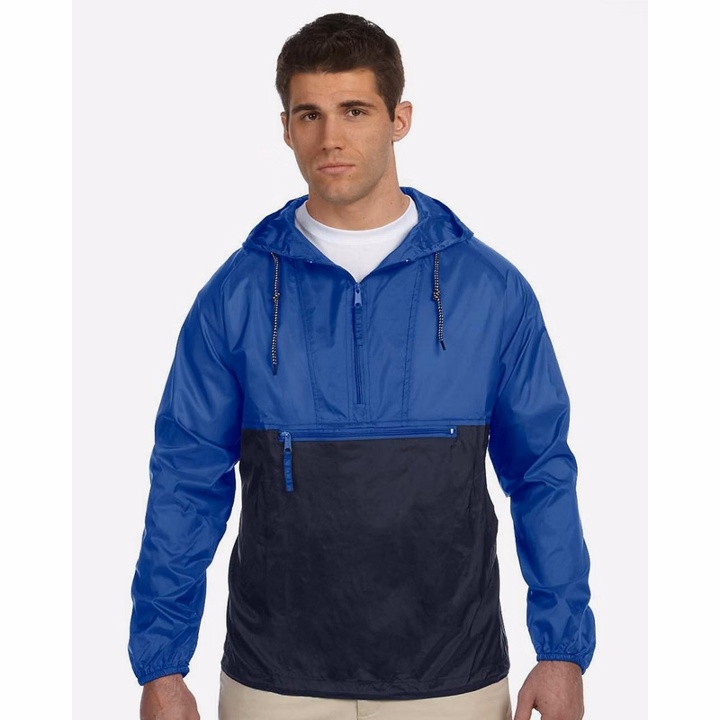 Men's Packable Hooded Nylon Jacket - M750