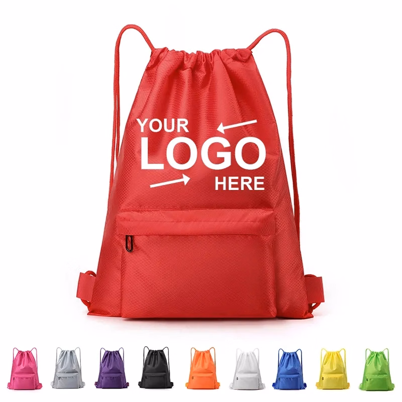 Nylon Sporty Drawstring Backpack
