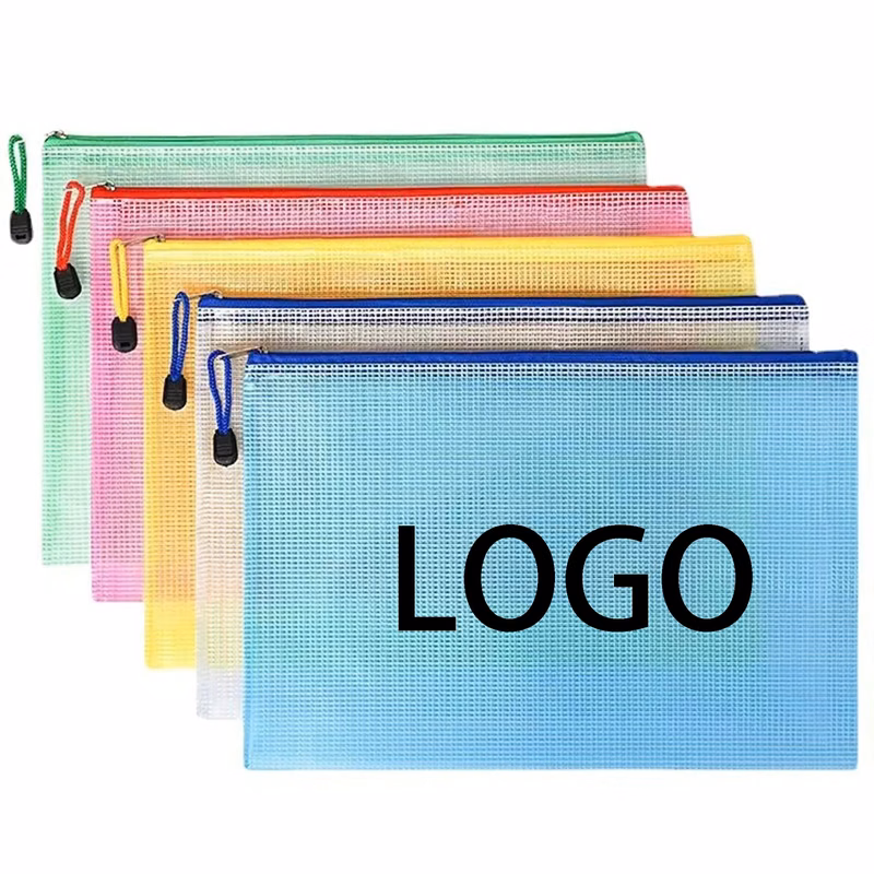 A4 Mesh Zipper File Pouch