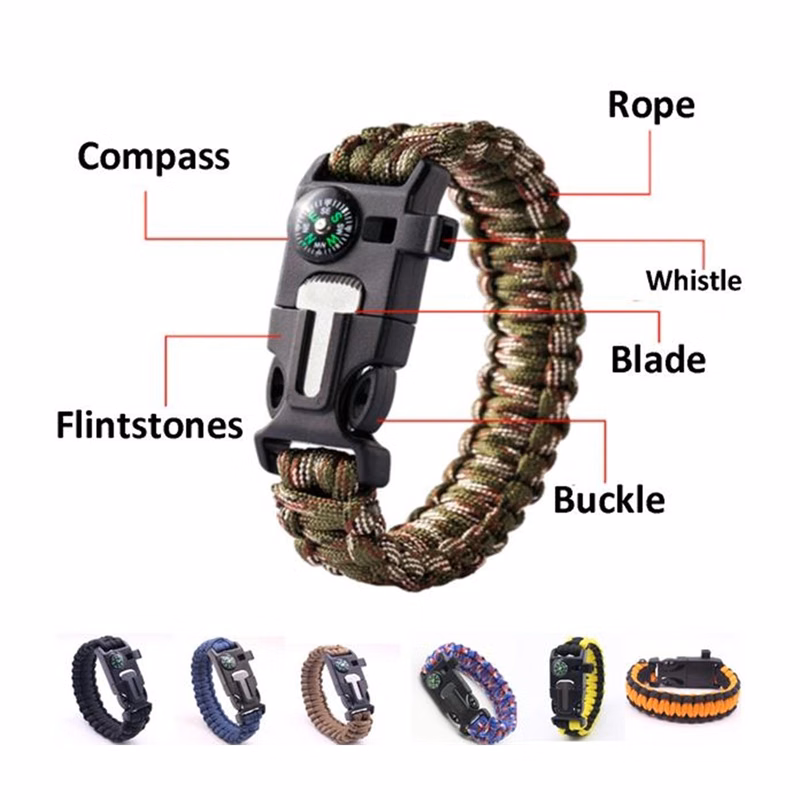 Multifunctional Paracord Survival Bracelet