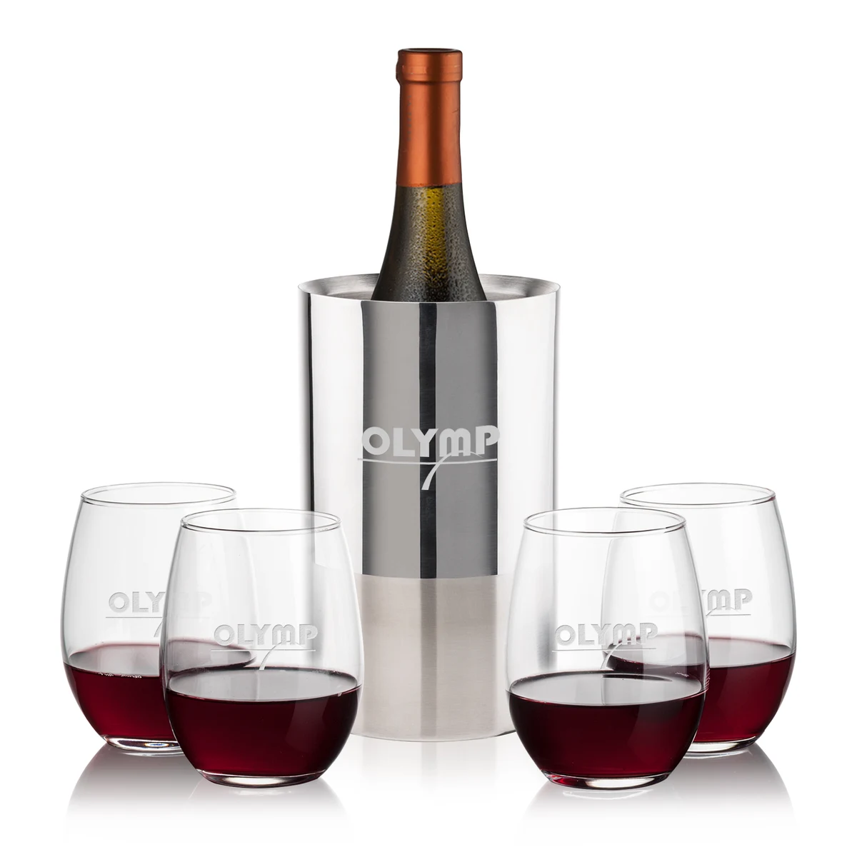 Catania Wine Cooler & Stanford Stemless Wine Set 1