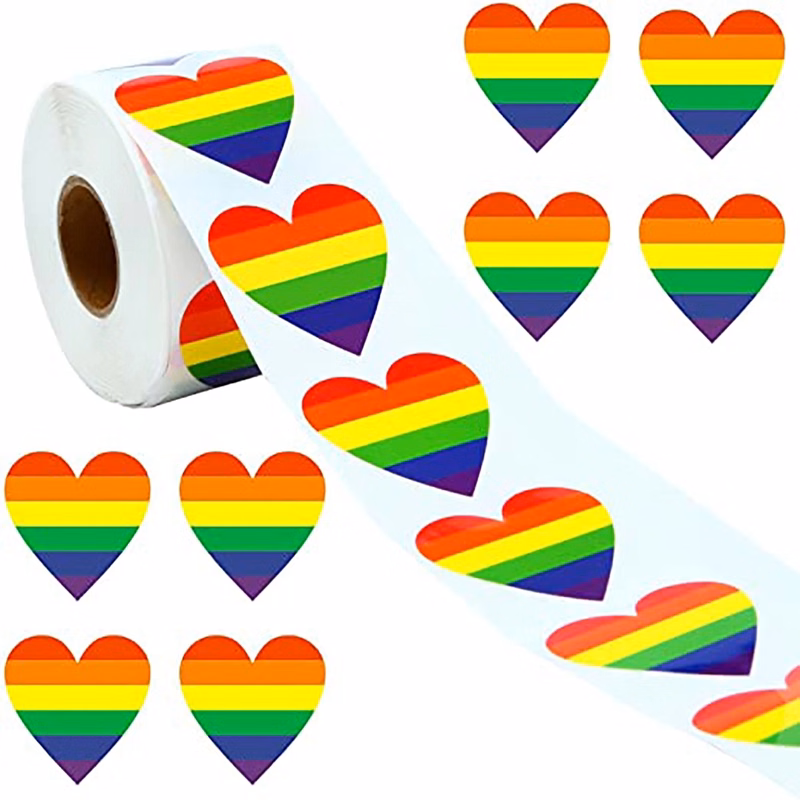 Lgbt Rainbow Heart Stickers