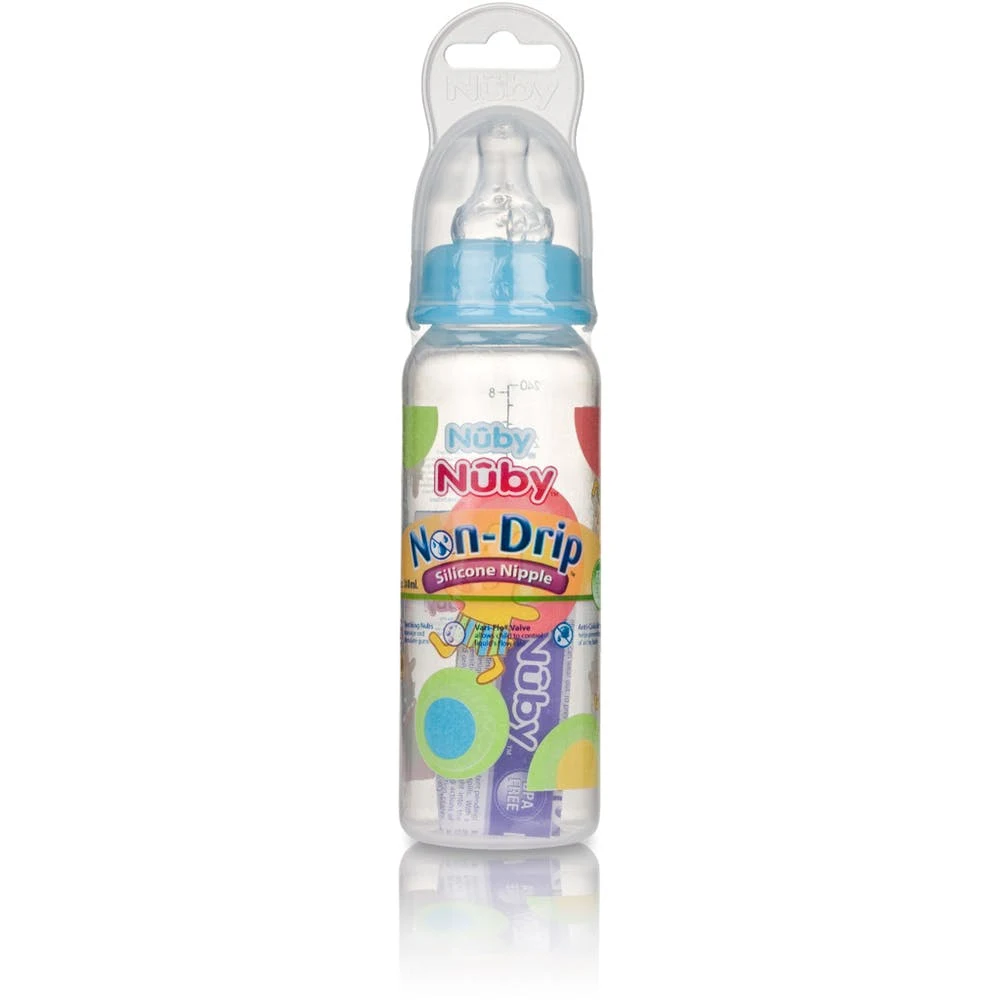 Nuby Non-Drip Baby Bottles - Assorted Prints 8 oz 1