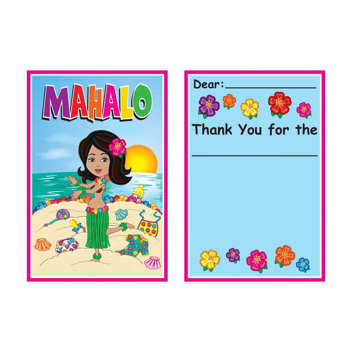 Hula Baby Thank You Notes 1