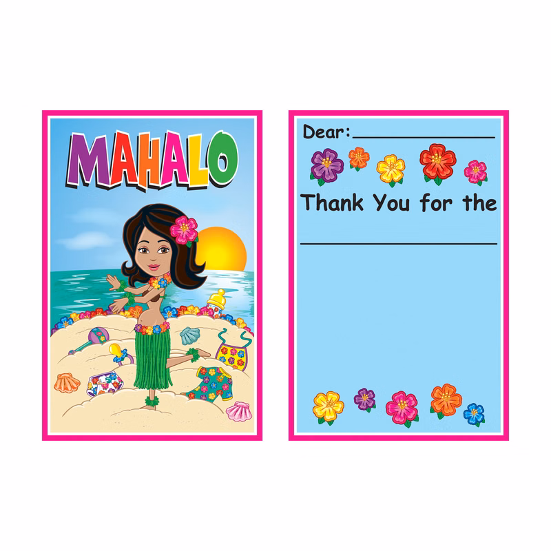 Hula Baby Thank You Notes