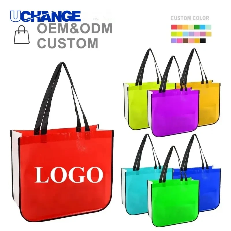 Extra Large Laminated Shopping Tote Bag High-Capacity Grocery Carry 1