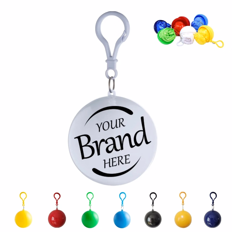 Keychain Ball Disposable Rain Poncho