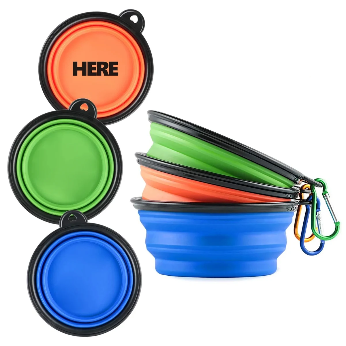Portable Collapsible Silicone Dog Bowl MOQ 50PCS 1