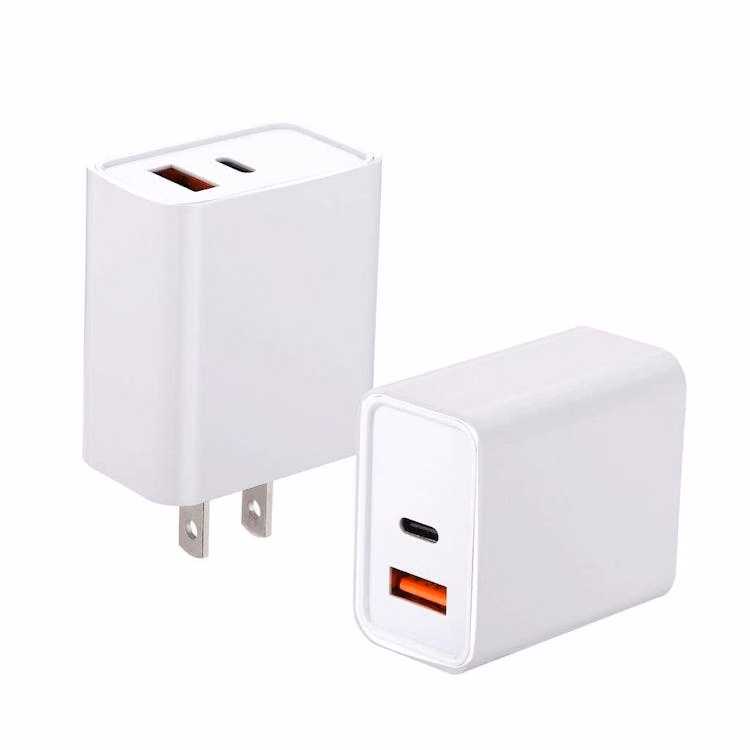 2-Port USB-C Wall Charger - White