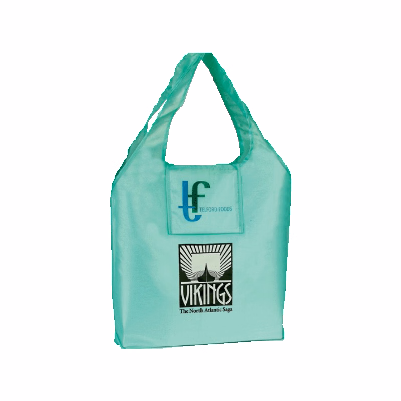 Convenient Fold-Up Nylon Shopping Tote Bag