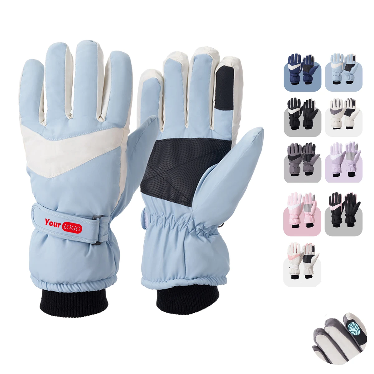 Custom Logo Waterproof Winter Sports Gloves 1