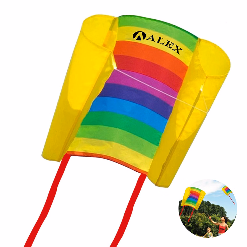 Portable Rainbow Kite with Long Colorful Tails