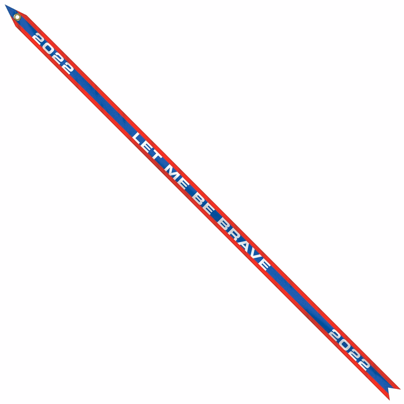 1 3/8" x 48" Custom Printed Knit Polyester Streamer